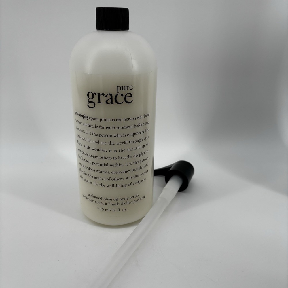 Philosophy Pure‎ Grace Perfumed Olive Oil Body Scrub 32 fl oz  Sealed & Pump